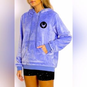 Galaxy Melt Fluffy Hoodie NWT